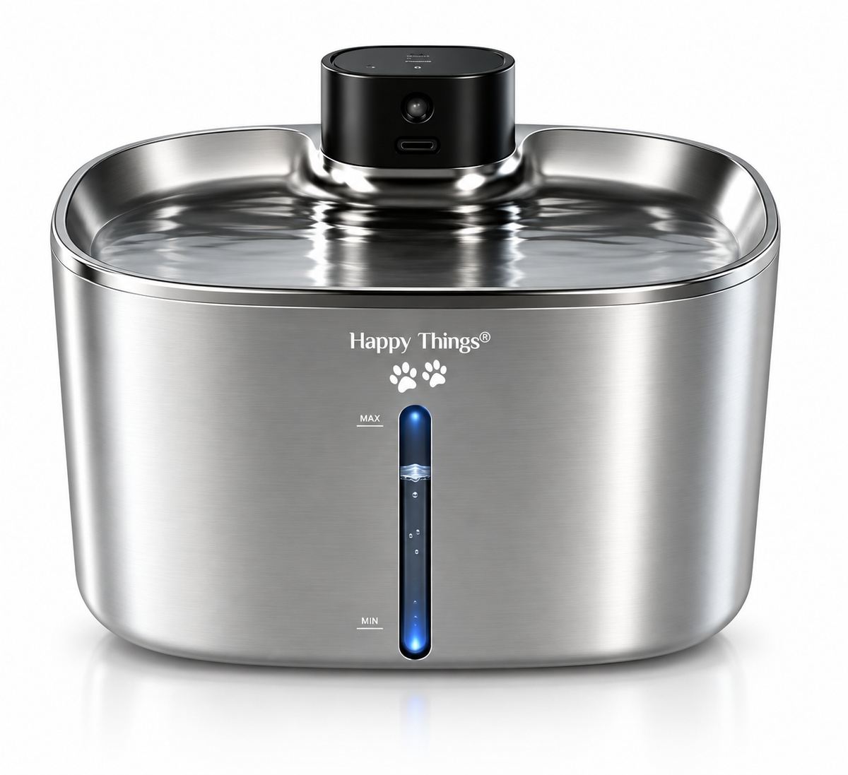 Happy Things Platinum X1 Drinkfontein Kat - Draadloos - 4.2L - Premium 304 RVS - Filterindicator - Bewegingssensor - Oplaadbaar - Fluisterstil