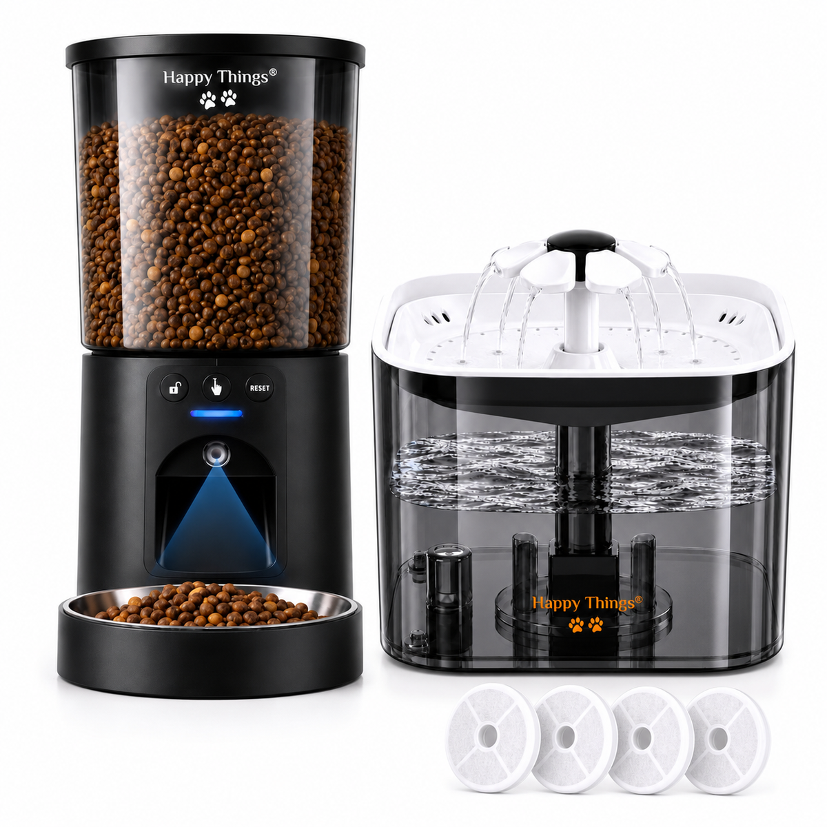 Happy Things Voerautomaat met camera 4.5L + Drinkfontein 2.5L