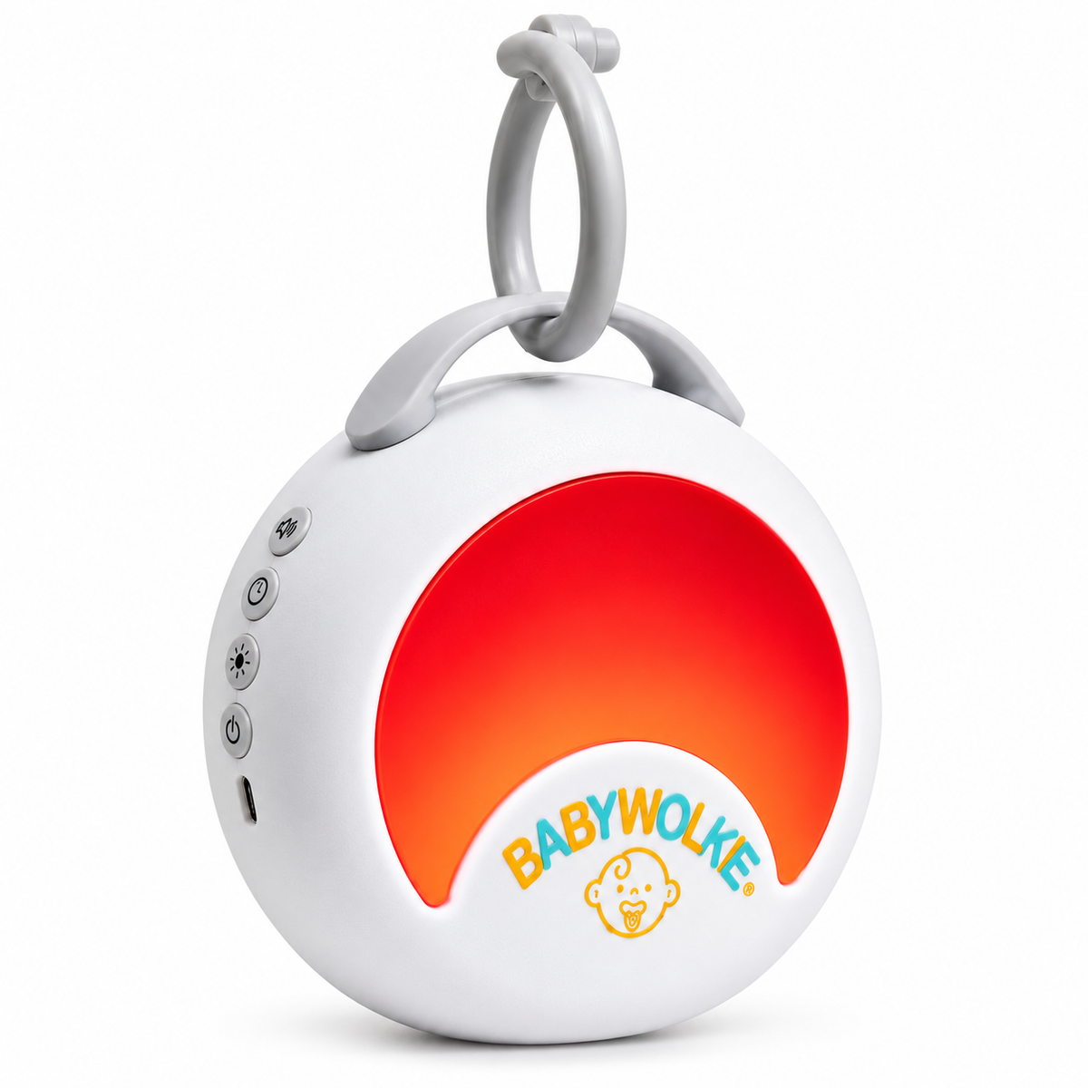 BabyWolkje White Noise Machine Baby - Witte Ruis Machine - Witte Ruis Apparaat - 30 Geluiden - Draadloos en Oplaadbaar
