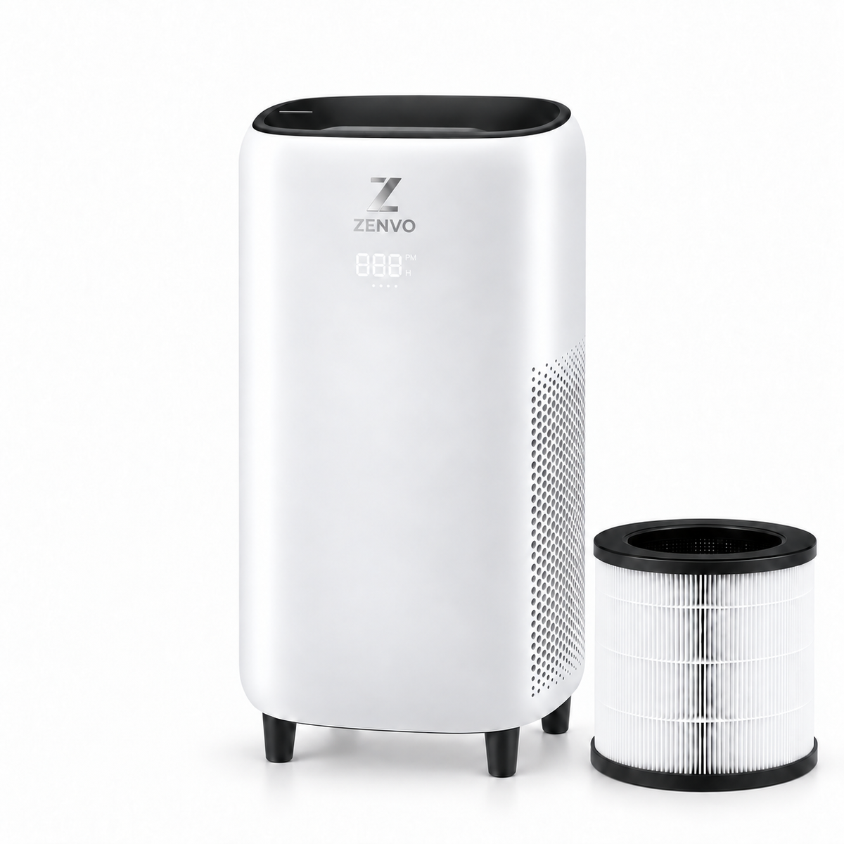 Zenvo Air XL Luchtreiniger 50 m² - HEPA 13 & Koolstoffilter - CADR 360 m³/u