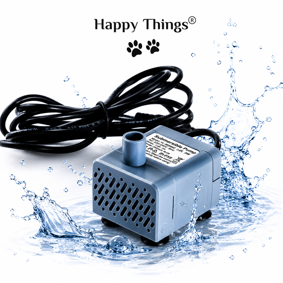 Happy Things Gold Drinkfontein pomp voor 2,5 L - Geruisloos - Extra Stil