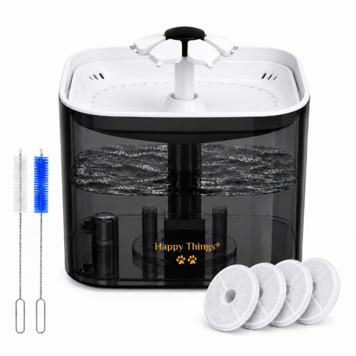 Happy Things® Best Verkochte Drinkfontein Kat & Hond 2.5L - Gold Edition - Incl. 4 Filters