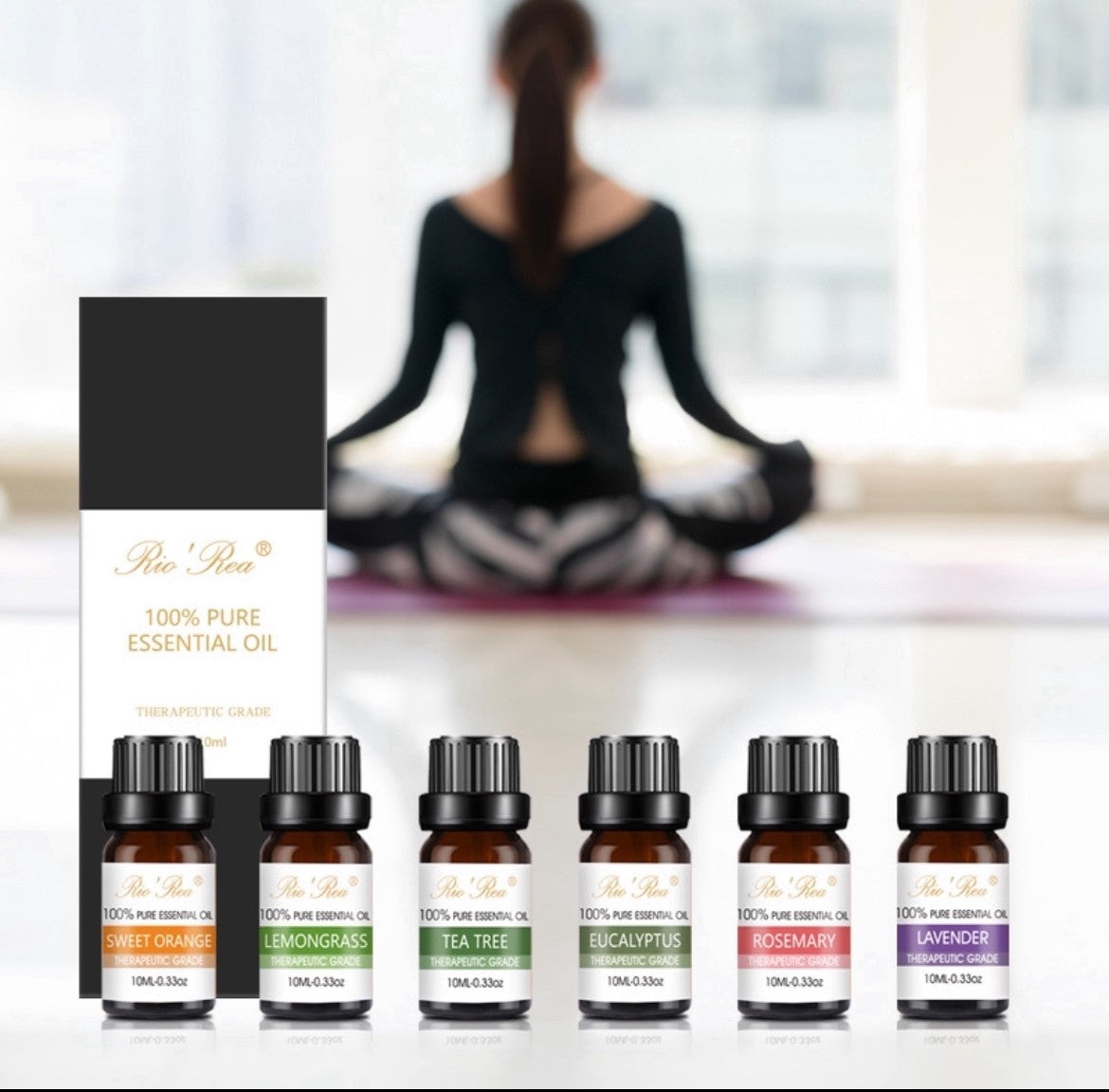 Rio'Rea Etherische oliën 6 stuks - 100% puur en natuurlijk - Geschikt voor Aroma diffuser